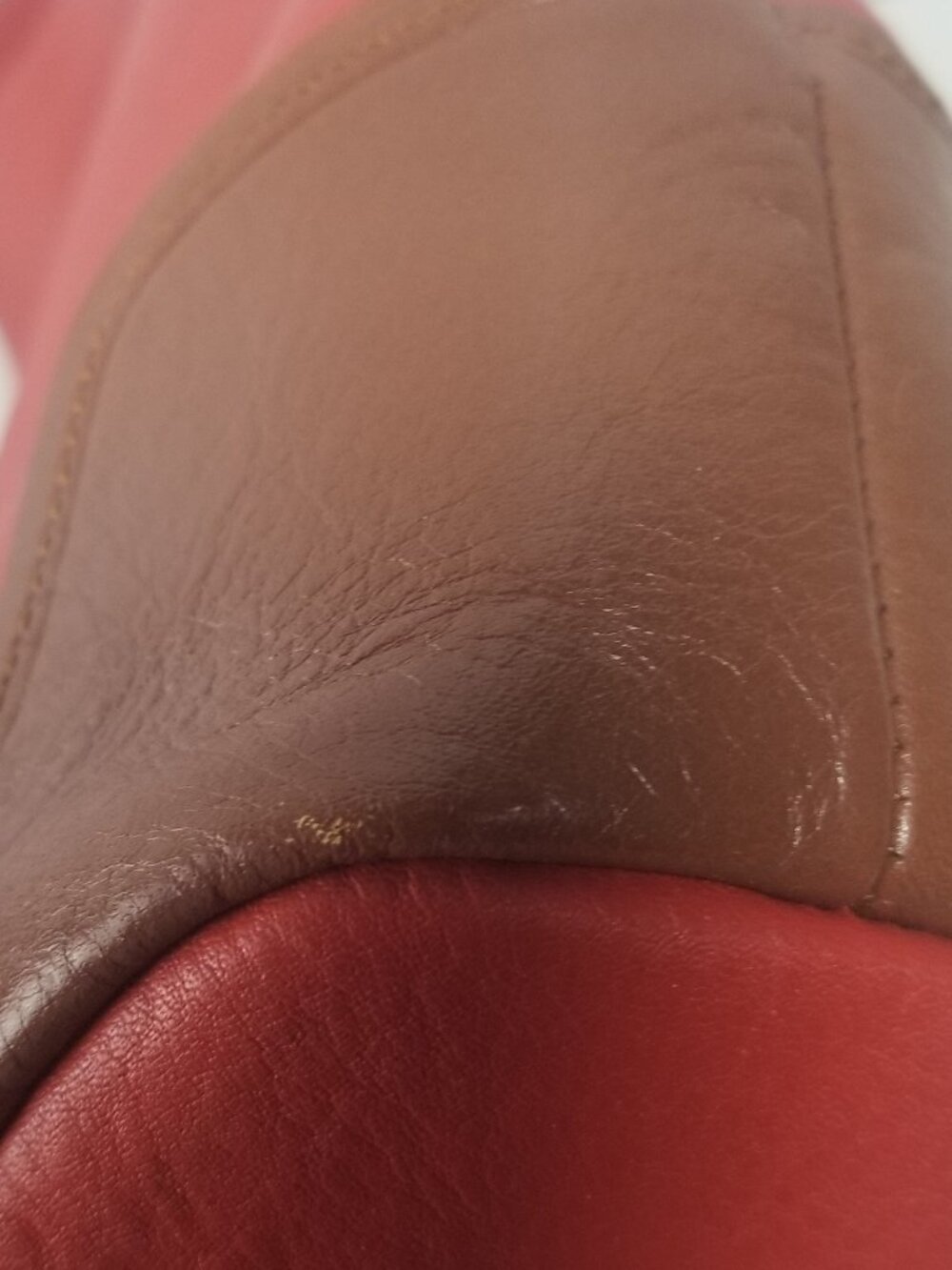 Lauren Ralph Lauren Slouchy Hobo Women's Large Red Leather Purse - Picture 8 of 14